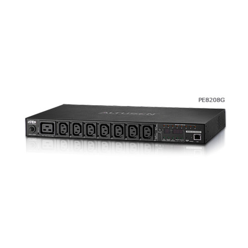 ATEN 8-Port Intelligent 1U ECO Power Distribution Unit (PDU), Metered & Switched by Outlet (7 x C13, 1 x C19) 16Amp