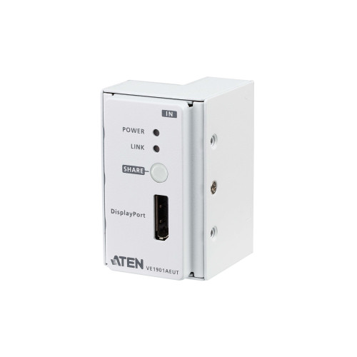 ATEN DisplayPort HDBaseT-Lite Transmitter with EU Wall Plate / PoH