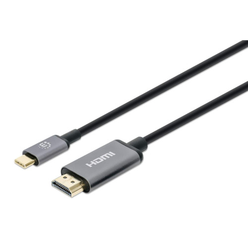 Manhattan USB-C to HDMI Cable, 4K@60Hz, 2m, Black, Male to Male, Three Year Warranty, Equivalent to CDP2HD2MBNL