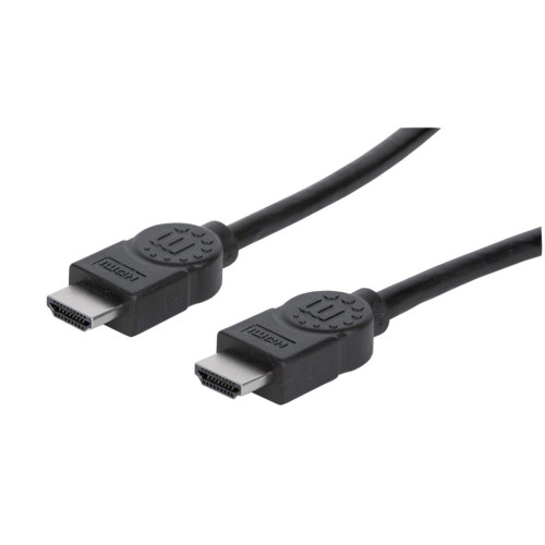 Manhattan HDMI 4K@30Hz Cable with Ethernet, 2m, Male to Male, Black, Ultra HD 4k x 2k, Fully Shielded, Gold Plated Contacts, Lifetime Warranty, High Speed, Equivalent to HDMM2MHS