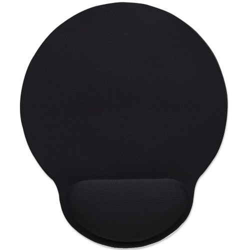 Manhattan Wrist Gel Support Pad and Mouse Mat, Black, 241 Ã— 203 Ã— 40 mm, non slip base, Lifetime Warranty, Card Retail Packaging