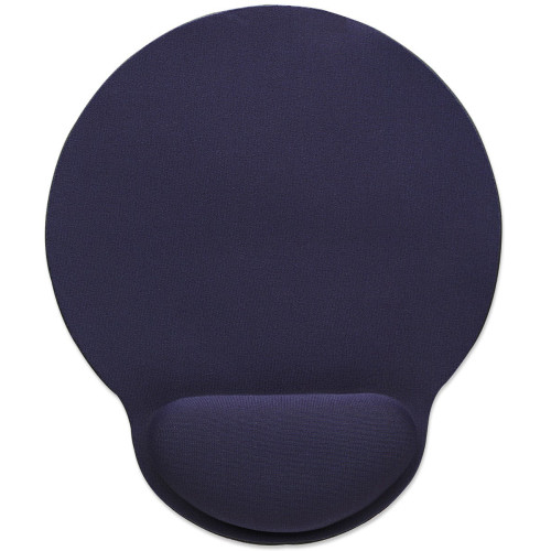 Manhattan Wrist Gel Support Pad and Mouse Mat, Blue, 241 Ã— 203 Ã— 40 mm, non slip base, Lifetime Warranty, Card Retail Packaging
