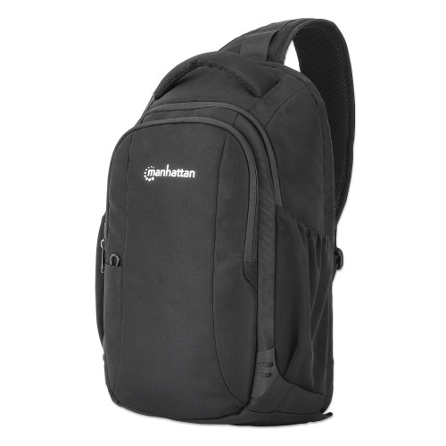 Manhattan Amsterdam Sling Backpack 13.3", Anti Theft, Black, Top Load Backpack, Carrier with Single Shoulder Strap for Notebooks and Tablets up to 13.3", Premium Padding, Front and Multiple I