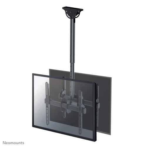 Neomounts NM-C440DBLACK Dual monitor/TV mount ceiling 32-60" - h 56-91 cm