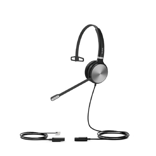Yealink YHS36 Headset Wired Head-band Office/Call center Black, Silver