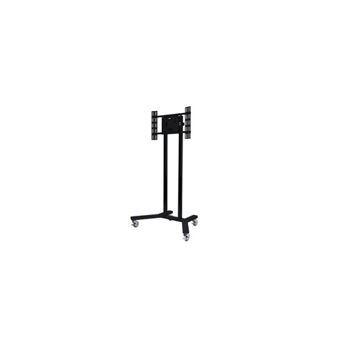 B-Tech Large Universal Flat Screen Trolley / Floor Stand (VESA 600 x 400) - 1.6m Ã˜50mm Poles