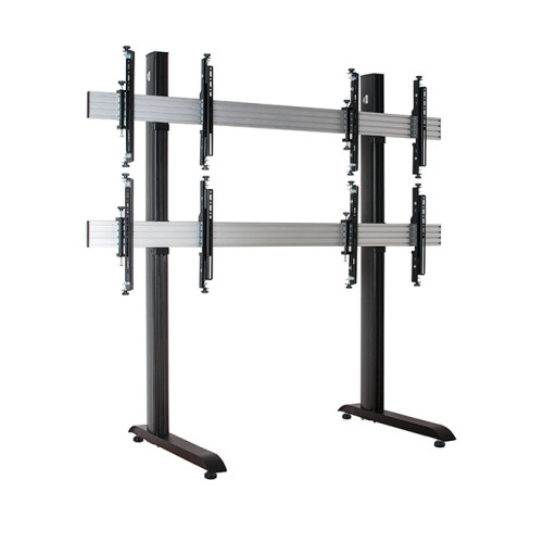 B-Tech SYSTEM X - 2 x 2 Universal Freestanding Videowall Mounting System with Micro-Adjustment for 46-60" screens