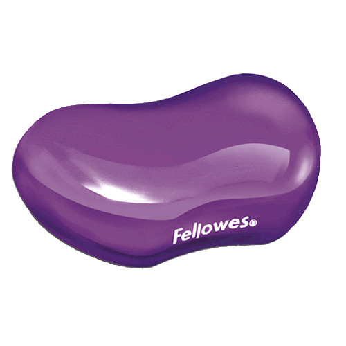 Fellowes Wrist Rest - Crystals Gel Wrist Rest with Non Slip Rubber Base - Ergonomic Mouse Mat Wrist Support, Keyboard Wrist Rest for Computer, Laptop, Home Office Use - Purple