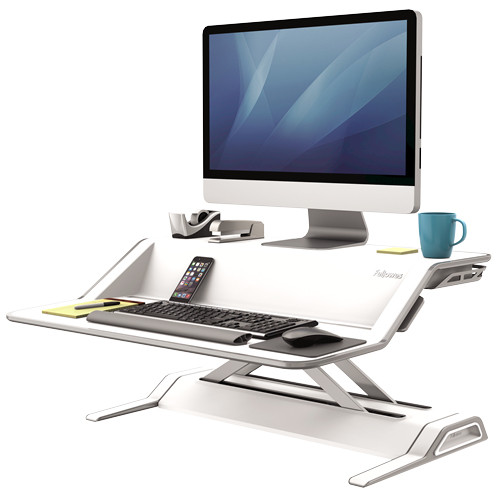 Fellowes Lotus Sit-Stand Workstation â€“ White