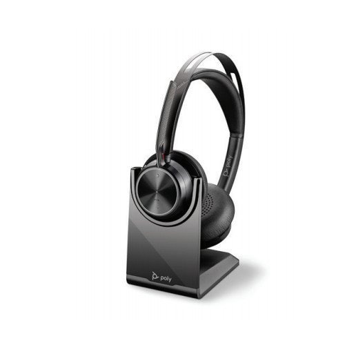 Poly Voyager Focus 2 UC Headset Wired & Wireless Head-band Office/Call center USB Type-A Bluetooth Charging stand Black