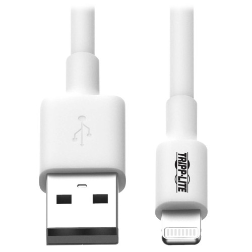 Tripp Lite M100-003-WH USB-A to Lightning Sync/Charge Cable (M/M) - MFi Certified, White, 3 ft. (0.9 m)