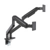Manhattan Dual Desk Mount for TV & Monitor Mounts (Full Motion Spring), For screens 13" to 45", Clamp or Grommet Assembly, VESA compatability: 75x75 and 100x100mm - check the dimensions of th