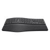 Trust Keyra Ergonomic multidevice wireless keyboard - Black - 25707